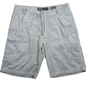 BKE Buckle Athletic Fit Shorts Gray Casual Flat Front Mens Size 38